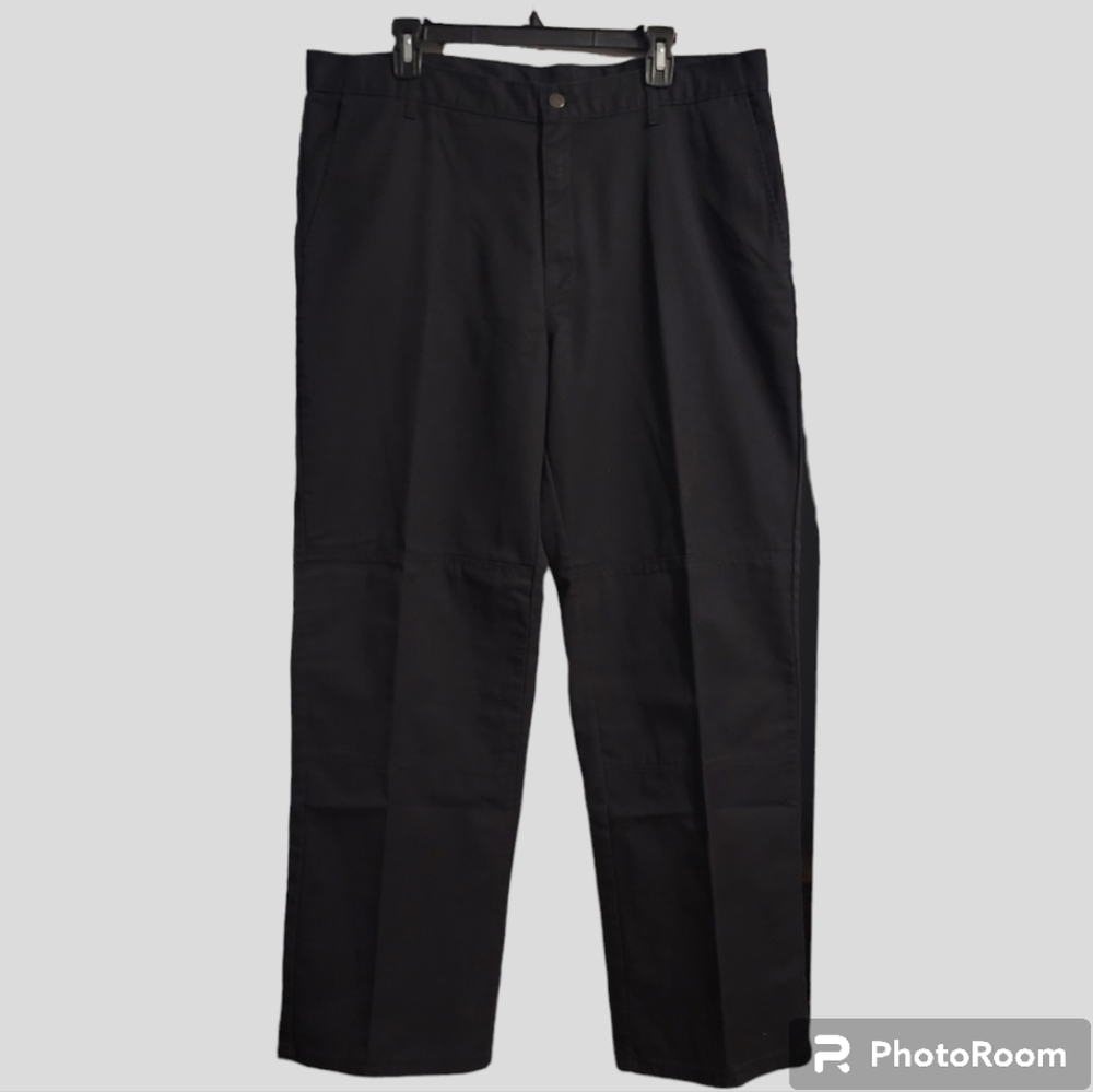 DICKIES Pants Mens 38x31 Black Reinforced Knees Straight Leg Utility Workwear